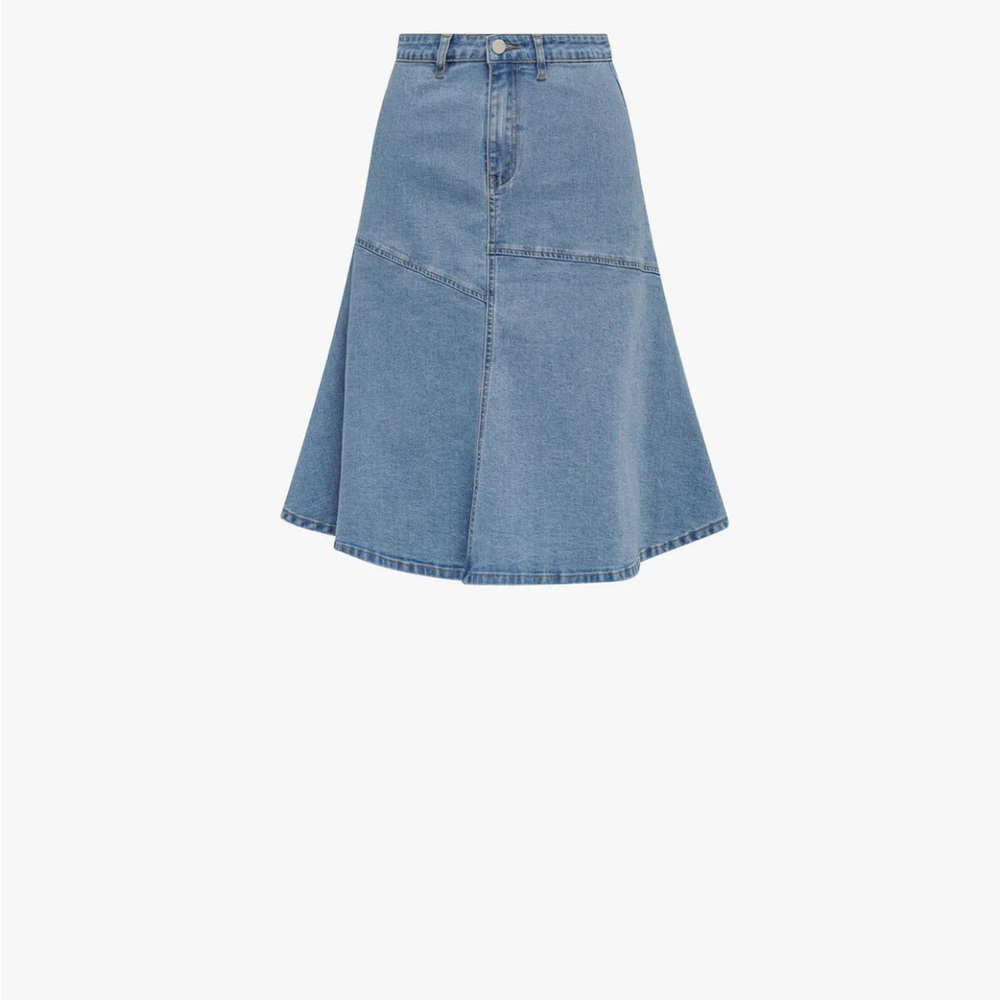 Classic Blue A-Line Denim Skirt